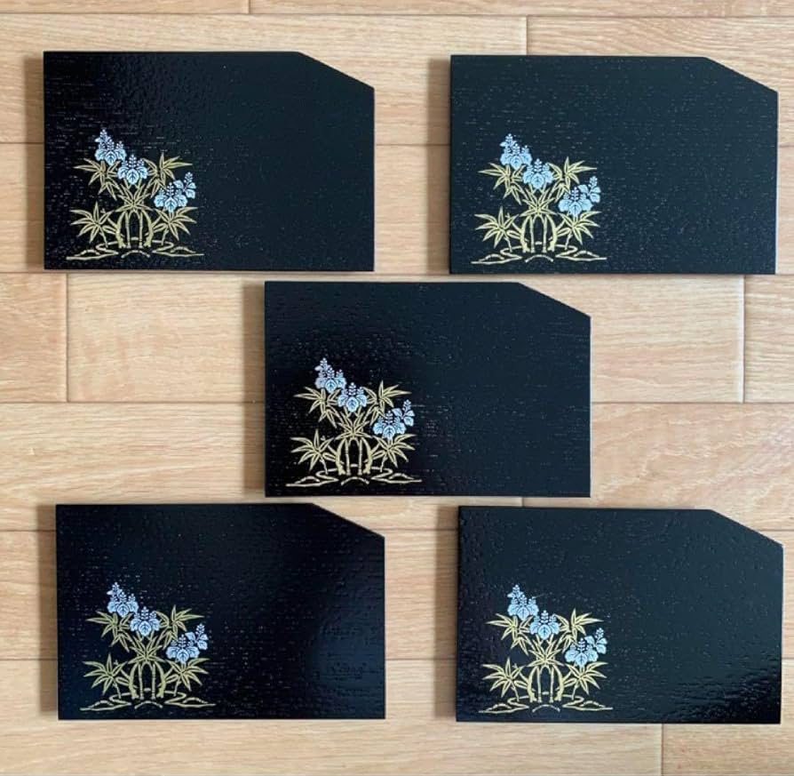 Amazon.co.jp: 象彦 桐竹紋 銘々盆 5枚セット 京漆器 熱田神宮